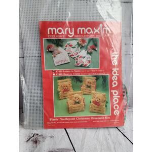 Vtg Mary Maxim Letters To Santa Christmas Ornaments Kit # 47430 New Sealed